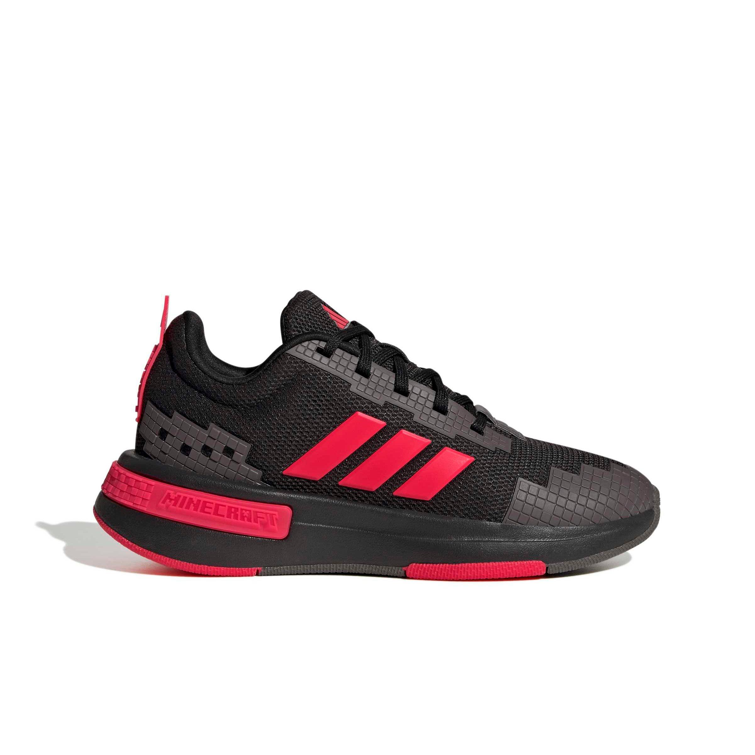 adidas Minecraft Pro "Core Black/Lucid Red/Grey Strata" Grade School Boys' Shoe - BLACK/RED/GREY